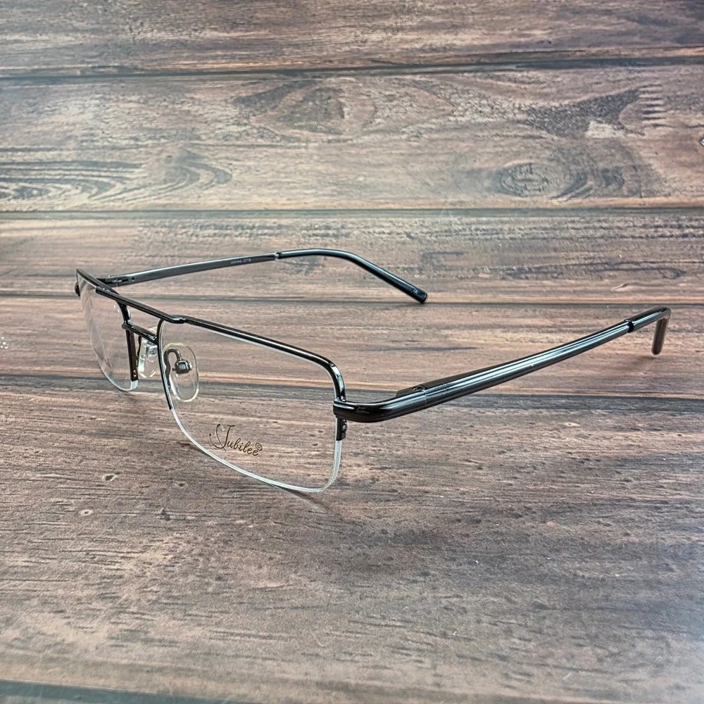 Jubilee 5778 Gunmetal Eyeglasses Semi-Rimless Double Bridge Frames 53-19-145